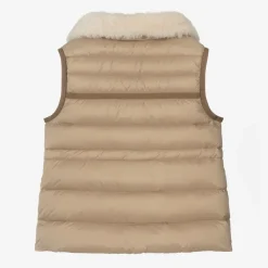 Girls Beige Down-Padded Elisheba Gilet