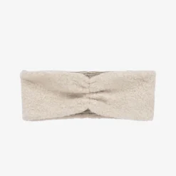 Girls Beige Fleece Headband