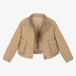 Girls Beige Quilted Kamaria Jacket