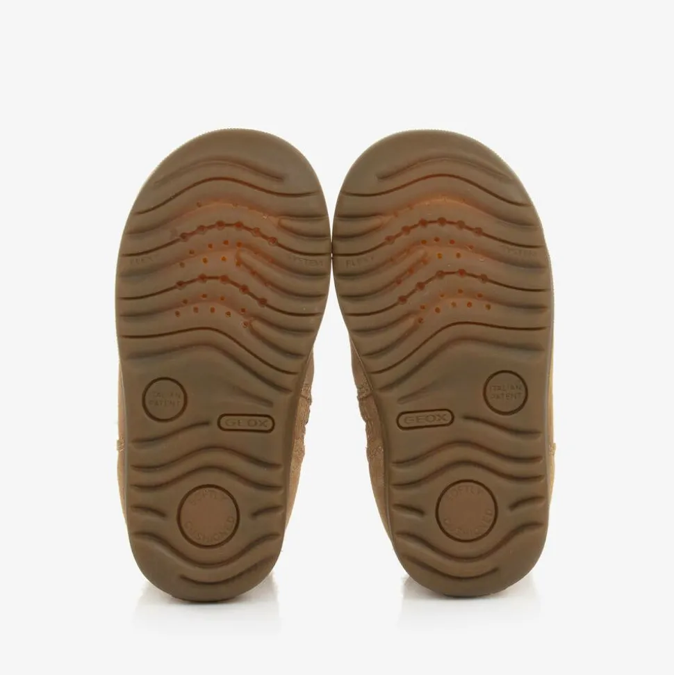 Girls Beige Suede Leather Boots