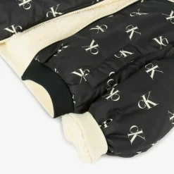 Girls Black & Ivory Fleece Reversible Jacket