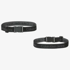 Girls Black Belted Puffer Jacket