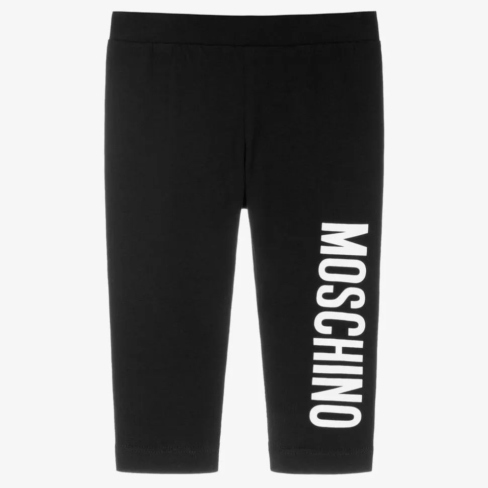 Girls Black Cotton Leggings