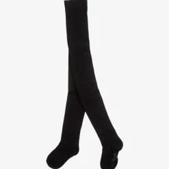 Girls Black Cotton Tights