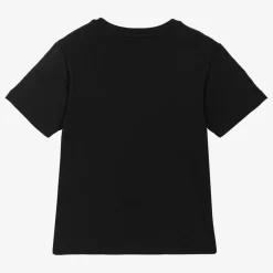 Girls Black Cotton T-Shirt