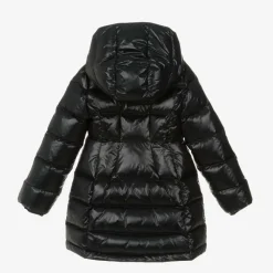Girls Black Down Padded Puffer Coat