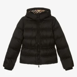 Girls Black Down Puffer Coat
