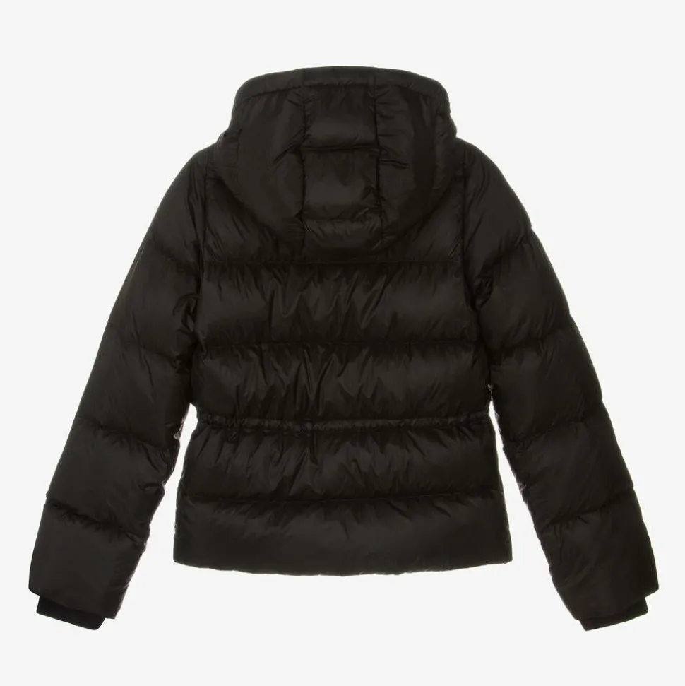 Girls Black Down Puffer Coat