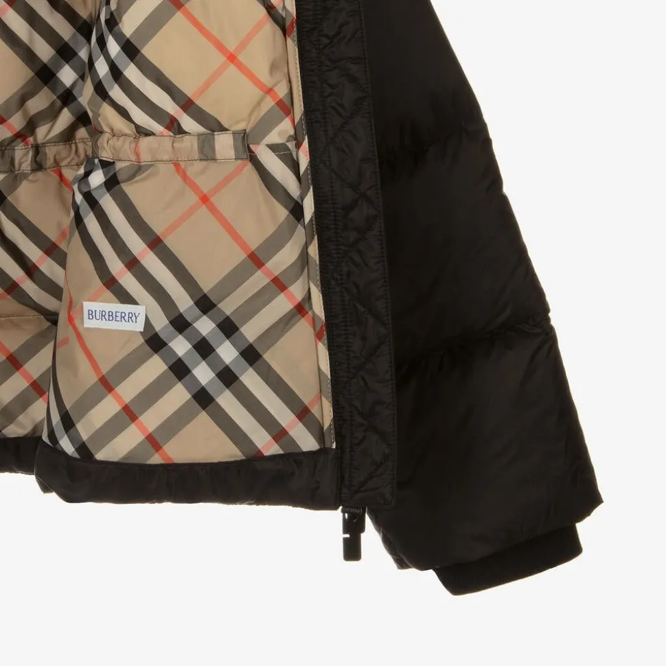 Girls Black Down Puffer Coat