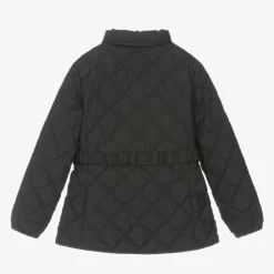 Girls Black Down Quilted Philanta Jacket