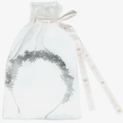 Girls Black Floral Hairband