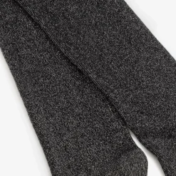 Girls Black Glitter Cotton Tights