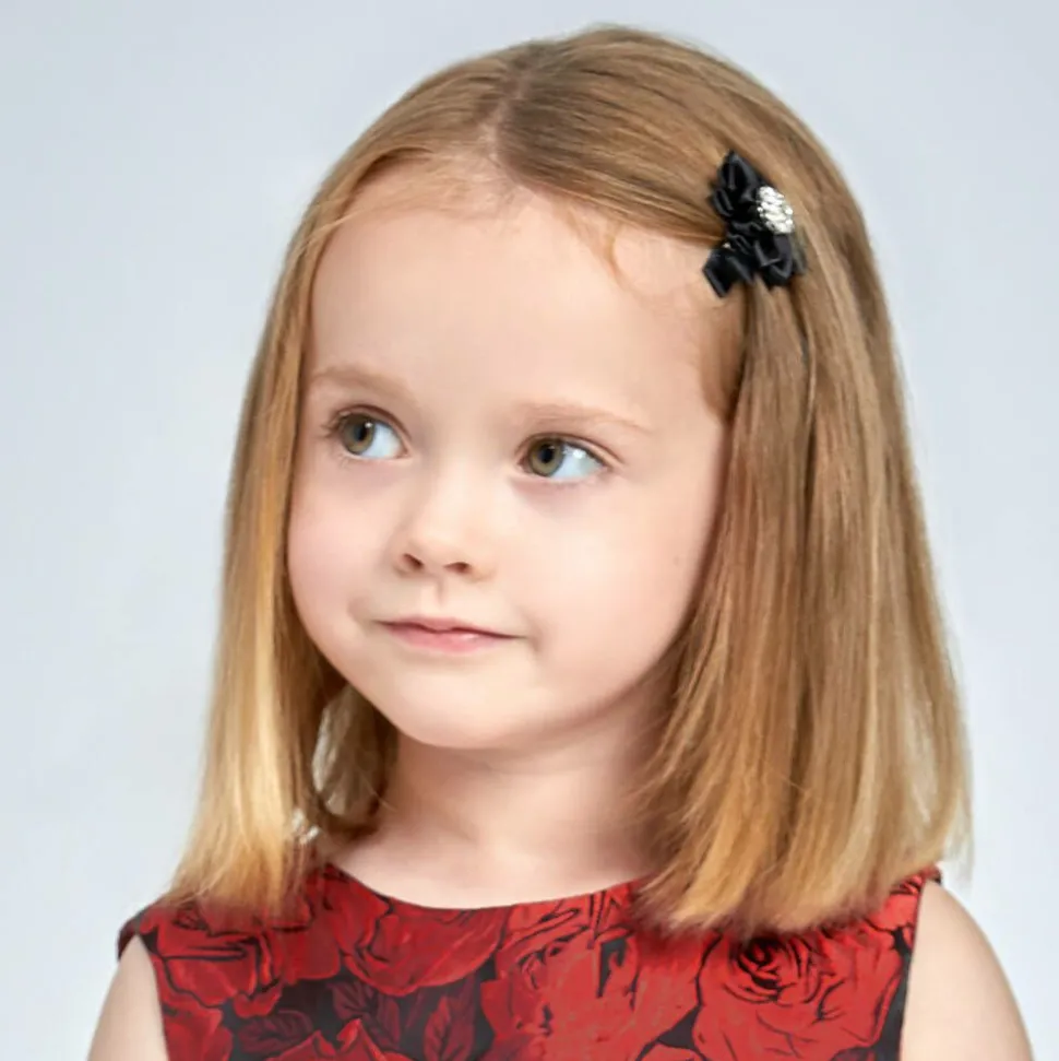 Girls Black Hair Clips (2 Pack)