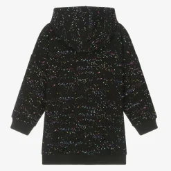 Girls Black Hooded Jersey Dress