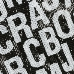 Girls Black Jumbled Logo Sequin Dress