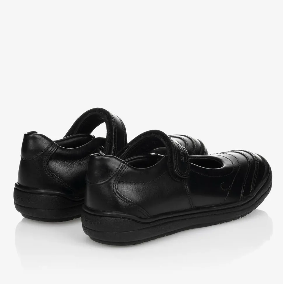 Girls Black Leather Shoes
