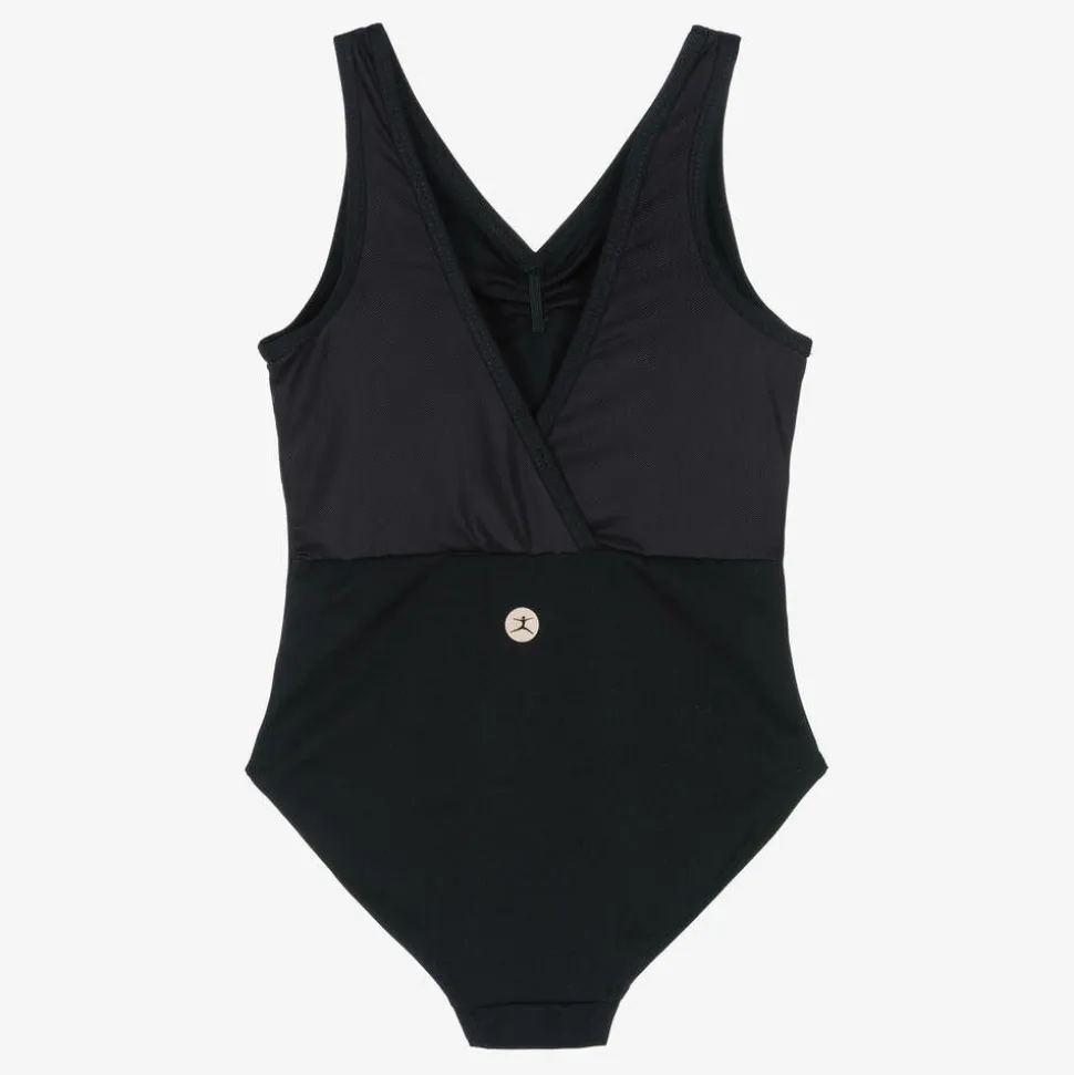 Girls Black Leotard Bodysuit