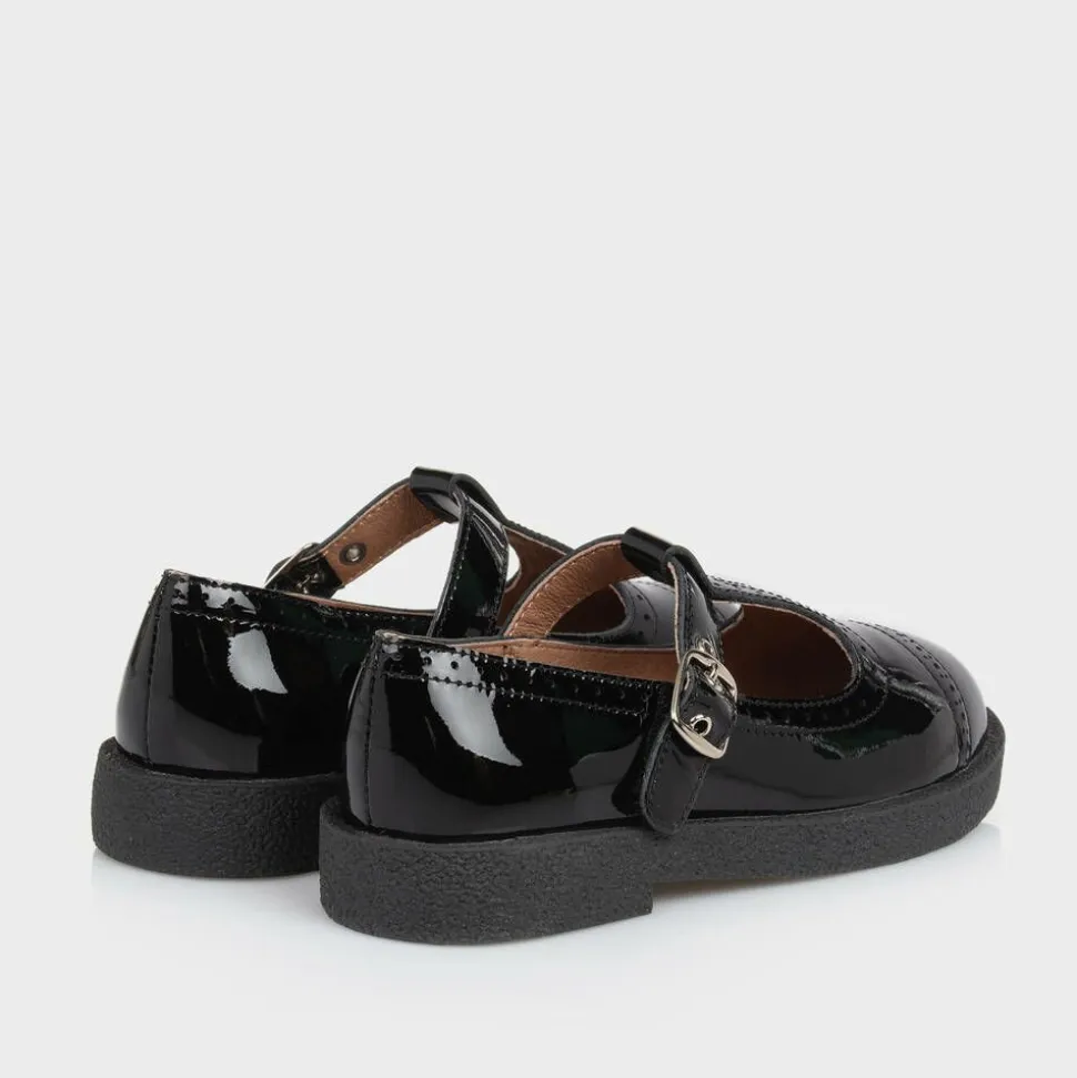 Girls Black Patent Leather Shoes
