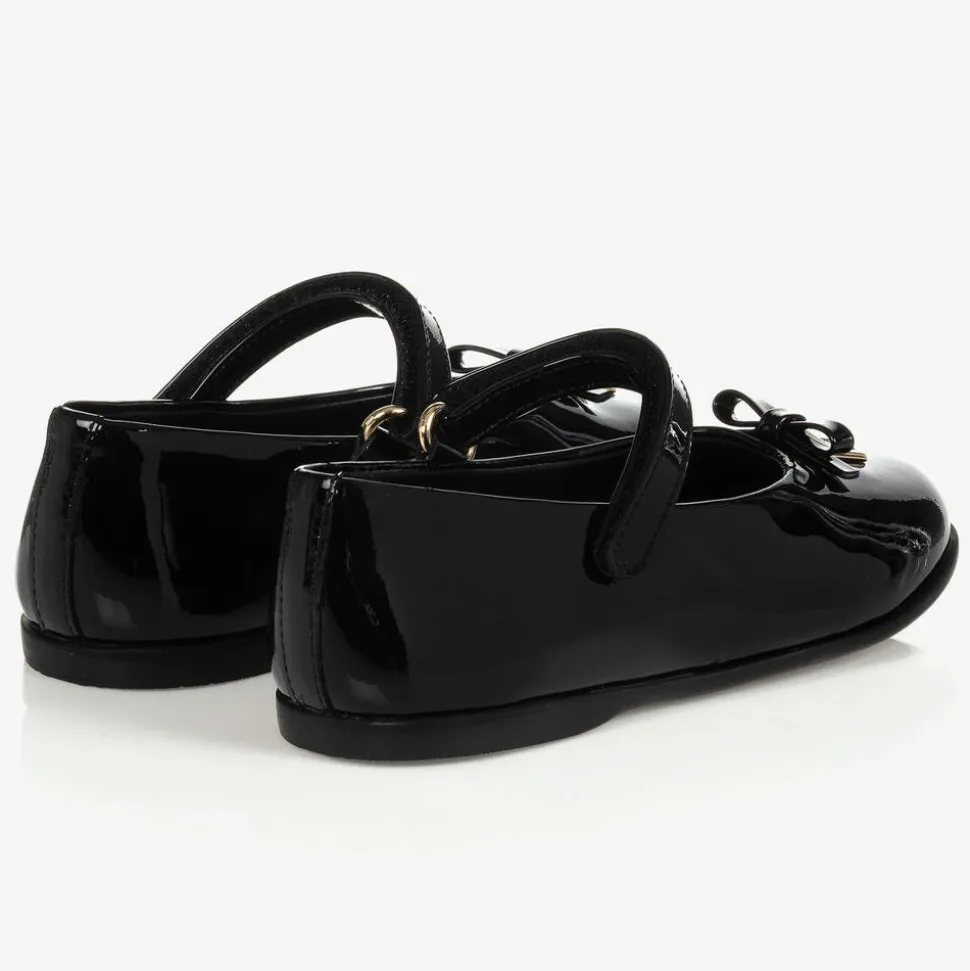 Girls Black Patent Leather Shoes