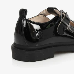 Girls Black Patent Leather T-Bar Shoes