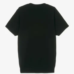 Girls Black Sequin T-Shirt Dress