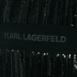 Girls Black Sequin T-Shirt Dress