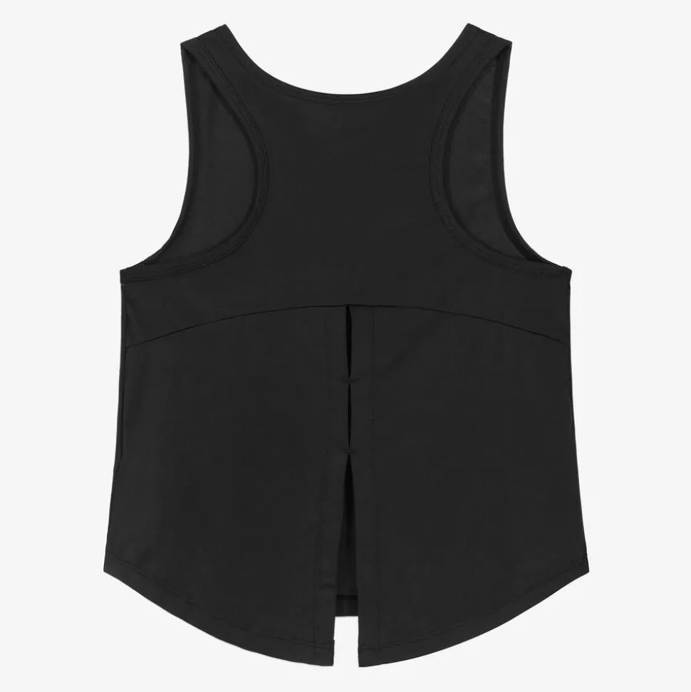 Girls Black Sleeveless Sports Top