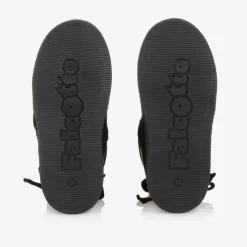 Girls Black Suede Leather Boots