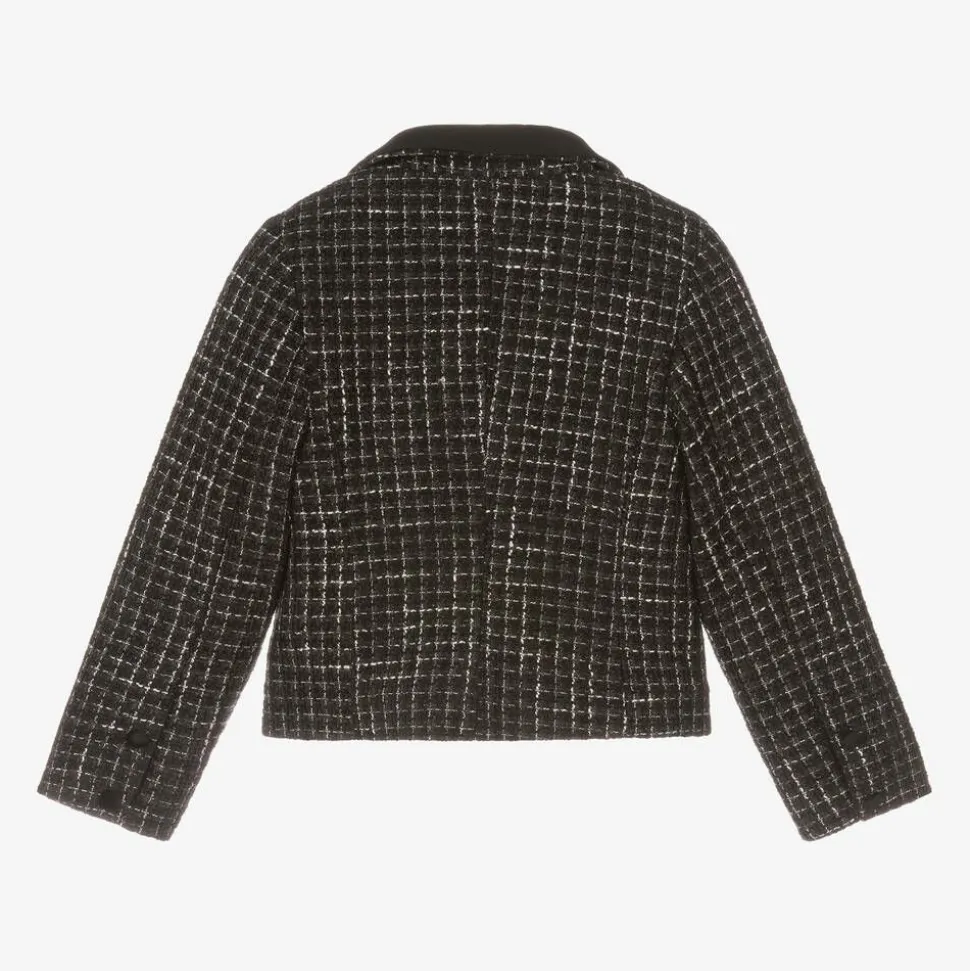 Girls Black Tweed Blazer