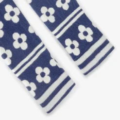 Girls Blue & Brown Cotton Leggings (2 Pack)