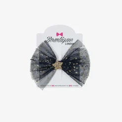 Girls Blue & Gold Hair Clip (10cm)