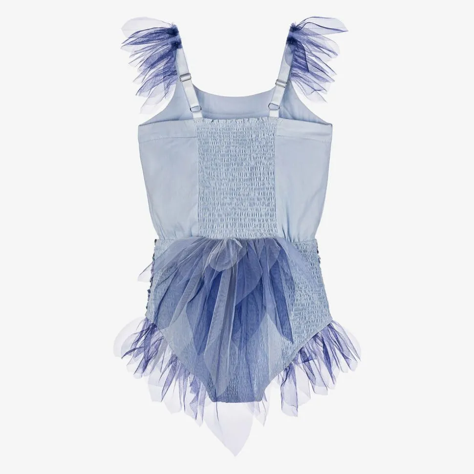 Girls Blue Bluebird Onesie Costume