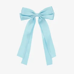 Girls Blue Bow Hair Clip (12cm)