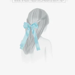 Girls Blue Bow Hair Clip (12cm)