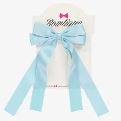 Girls Blue Bow Hair Clip (12cm)