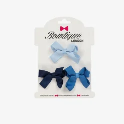 Girls Blue Bow Hair Clips (3 Pack)