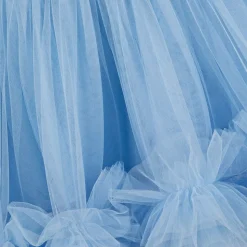 Girls Blue Butterfly Tulle Sequin Dress