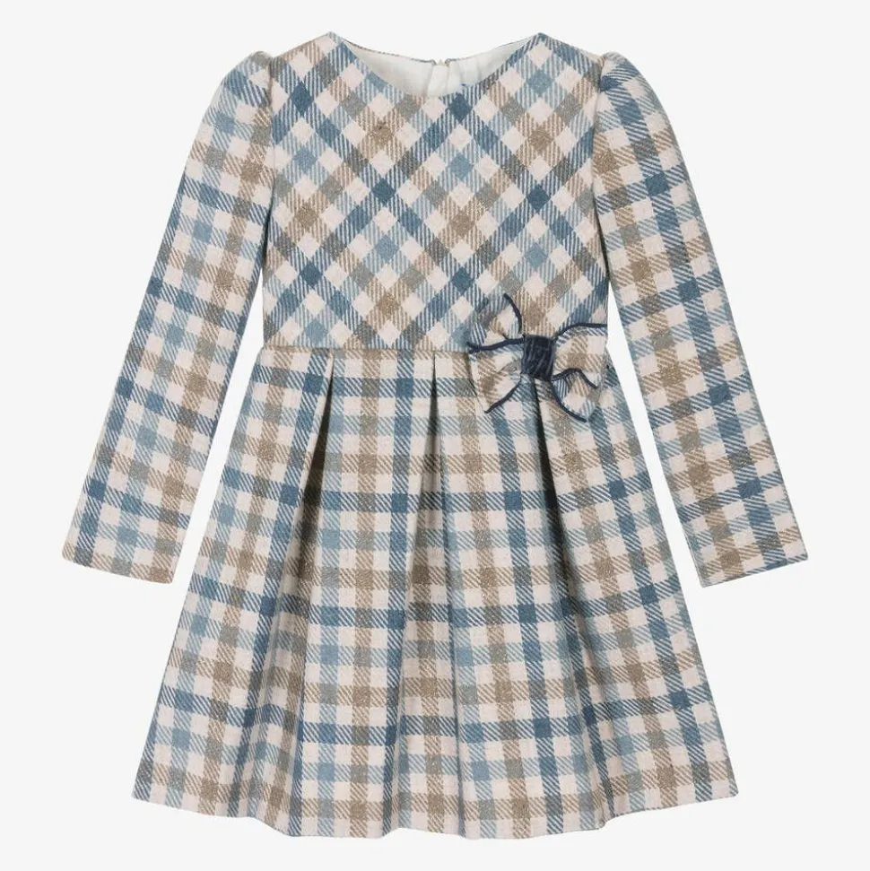 Girls Blue Check Dress
