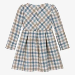Girls Blue Check Dress