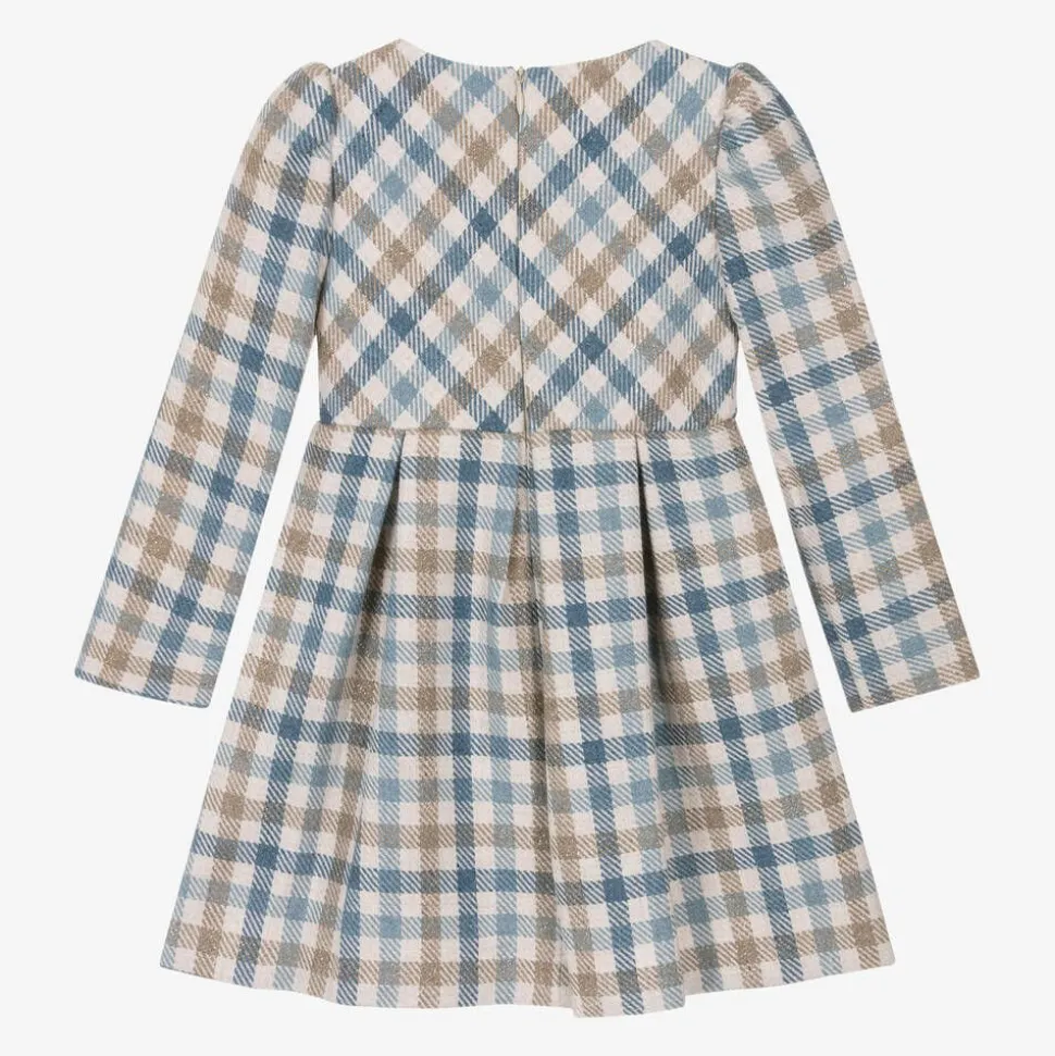 Girls Blue Check Dress