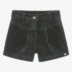 Girls Blue Corduroy Shorts