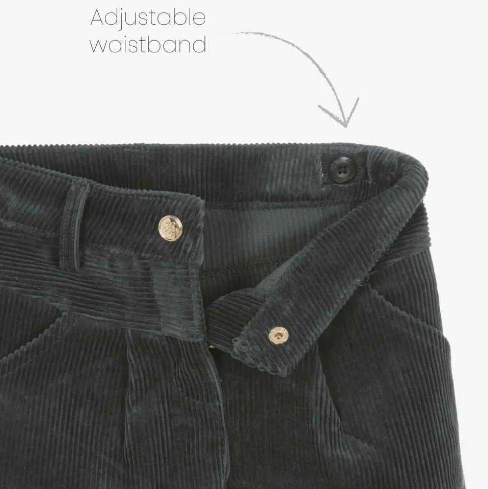 Girls Blue Corduroy Shorts