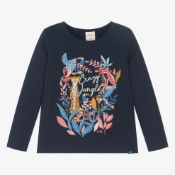 Girls Blue Cotton Jungle Top