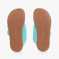 Girls Blue Cotton Unicorn Slippers