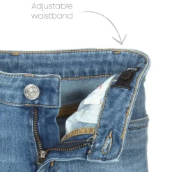 Girls Blue Denim Mid-Rise Skinny Jeans