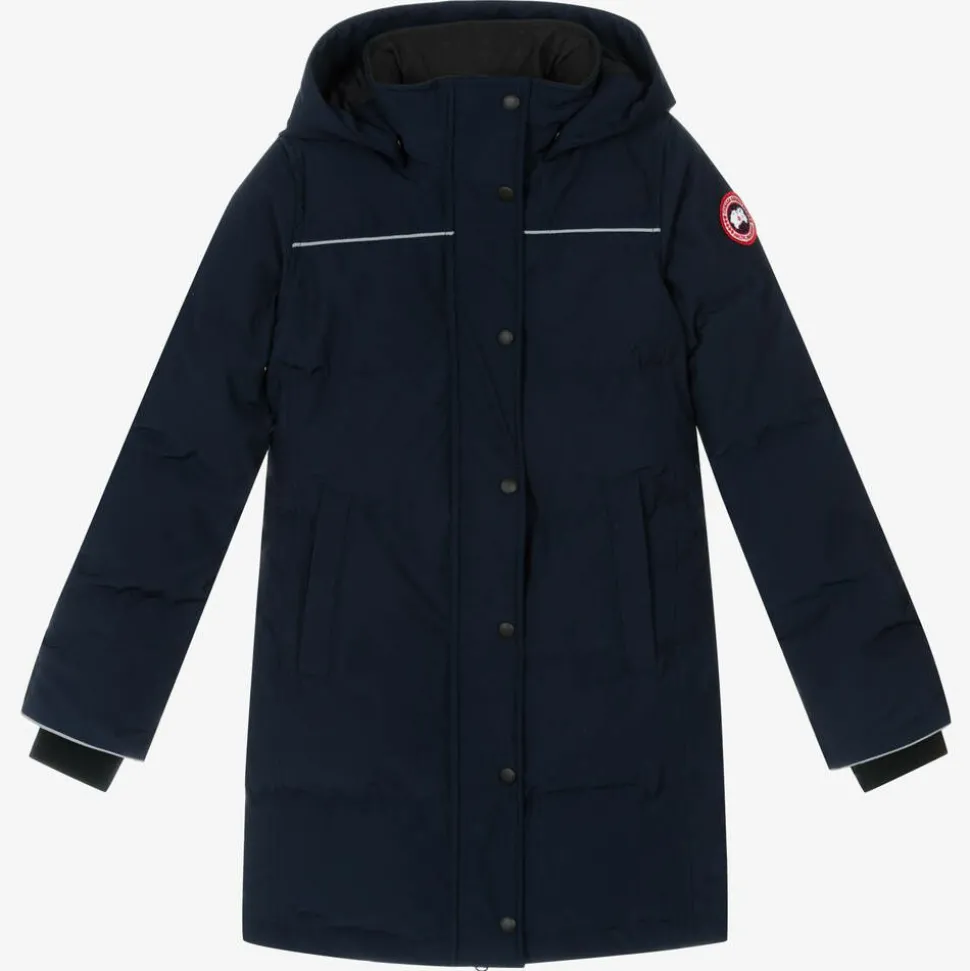 Girls Blue Down Padded Juniper Parka Coat