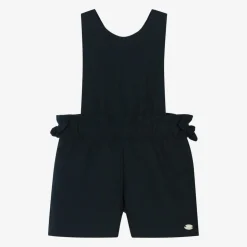 Girls Blue Dungaree Shorts