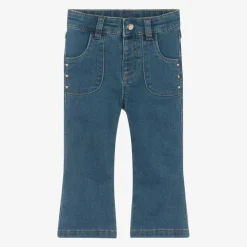 Girls Blue Flared Denim Jeans
