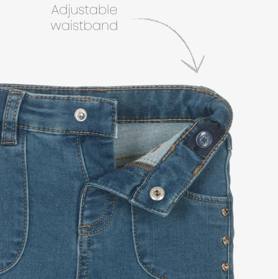 Girls Blue Flared Denim Jeans