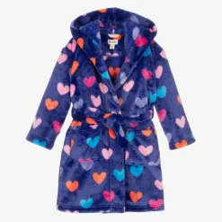 Girls Blue Fleece Dressing Gown